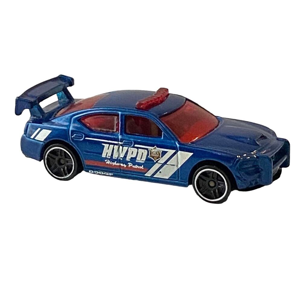 Hot Wheels Dodge Charger Mini Diecast Car HWPD Highway Patrol 2009 Mattel Blue
